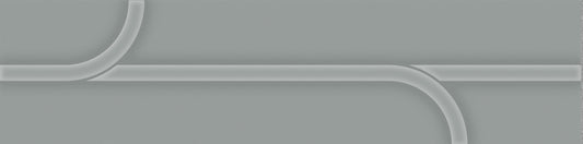 Opal 3D Dark Gray 3x12 Vine Decorative Tile Glossy