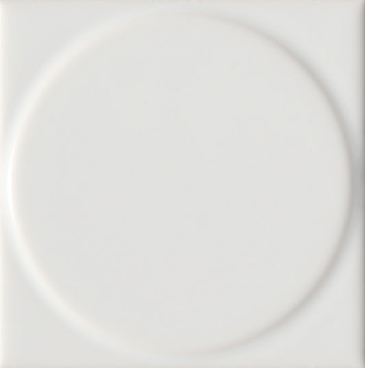 Classics Kho Liang Ie Accent White 4x4 Pattern 5 Decorative Tile Gloss