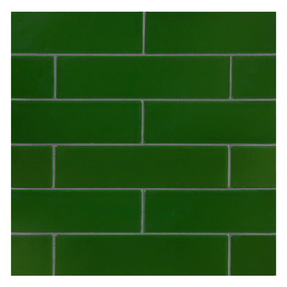 TrueTones Ceramics Lauren Green Crackle 2x8 Field Tile Crackle