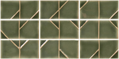 Yoko Moss 3x5 Origami Decorative Tile