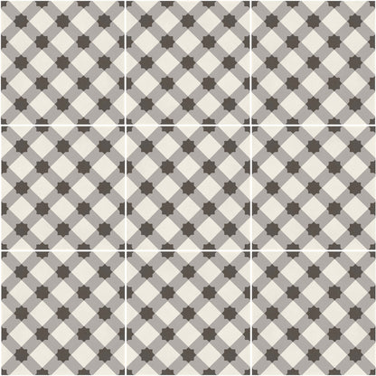 D_Segni Chalk/Midnight/Shadow/Smoke Blend 8x8 Plaid Decorative Tile Matte