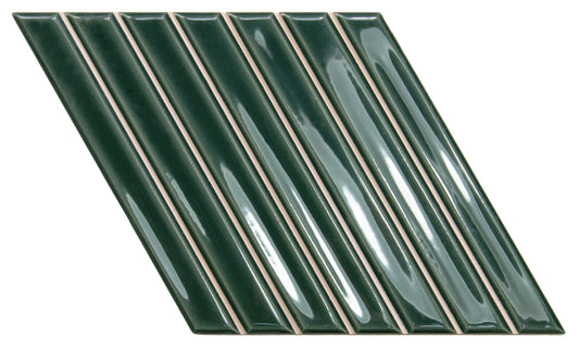 Spike Bars  Royal Green 6x10 A Decorative Tile Gloss