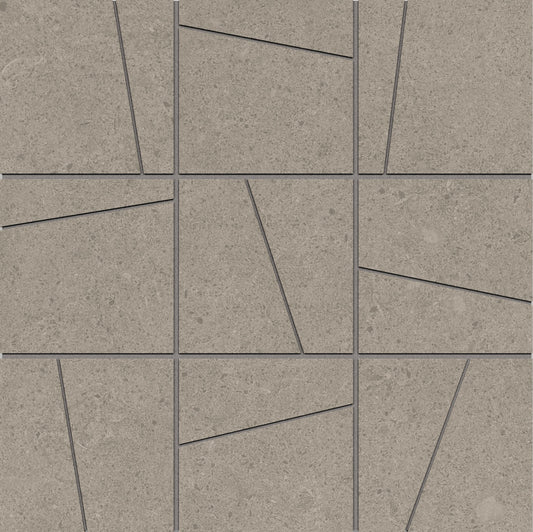 Argent 2.0 Marble Faun 4x4 Random Angle Mosaic