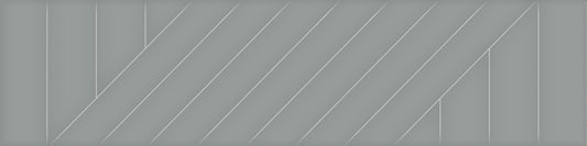 Opal 3D Dark Gray 3x12 Knot Decorative Tile Glossy