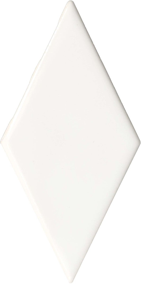 Pixie White 3x6 Diamond Wall Tile Glossy