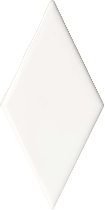 Pixie White 3x6 Diamond Wall Tile Glossy