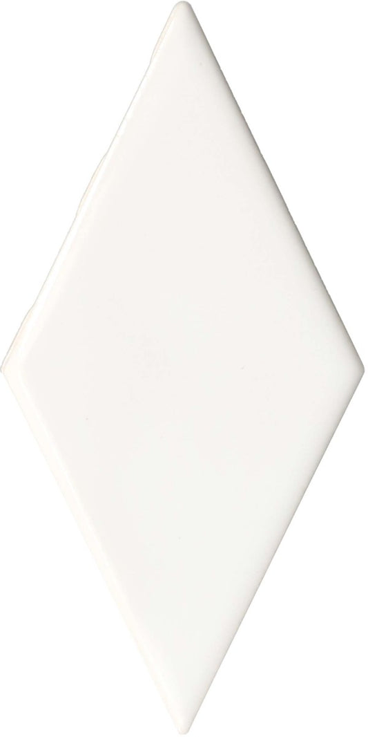 Pixie White 3x6 Diamond Wall Tile Glossy