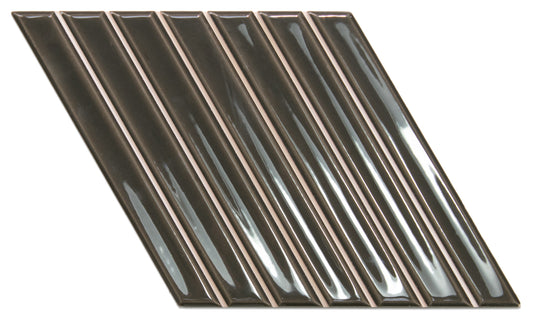 Spike Bars  Ebony 6x10 A Decorative Tile Gloss