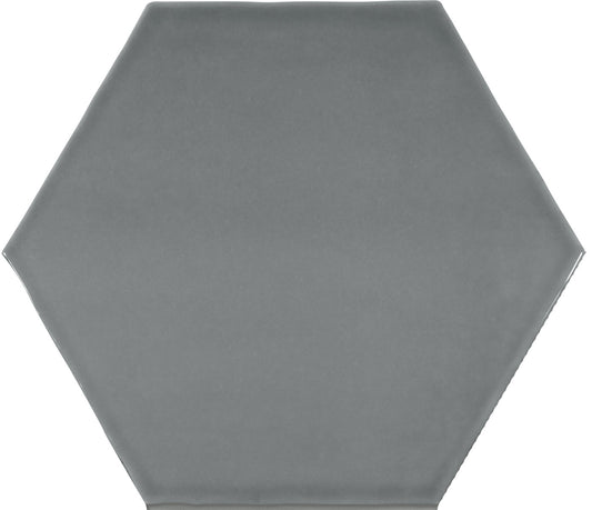 Teramoda Charcoal 6x7 Hexagon Field Tile Glossy