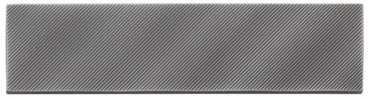 Refined Metal Gunmetal Gloss 2x9 Field Tile Linear Wave